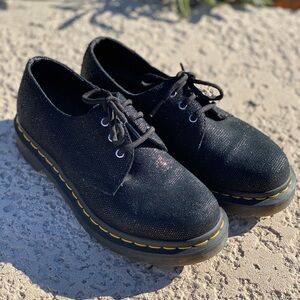 Dr. Martens glitter oxfords suede lace up loafers size 6 grunge whimsigoth fairy